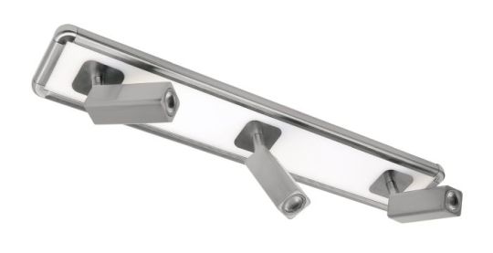 Mantra Ibiza Flush Ceiling Wall 3 Head With Backlit Light 30W LED Satin Nickel 4000K 2200lm 3yrs Warranty