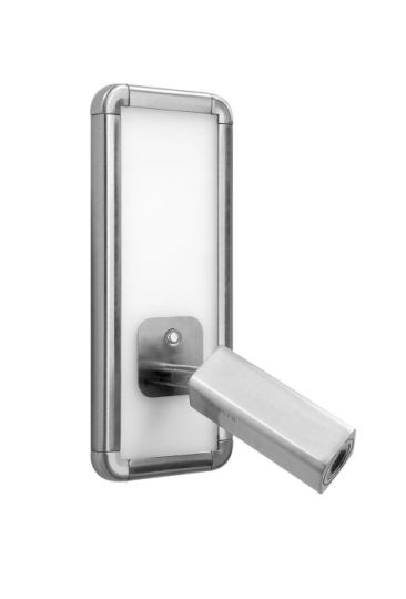 Mantra Ibiza Wall Lamp Single Head With Backlit Light 10W LED Satin Nickel 4000K 700lm 3yrs Warranty