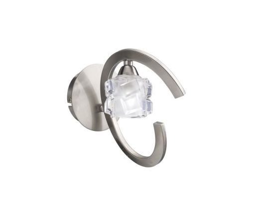 Mantra Ice Wall Lamp Switched 1 Light G9 ECO Satin Nickel