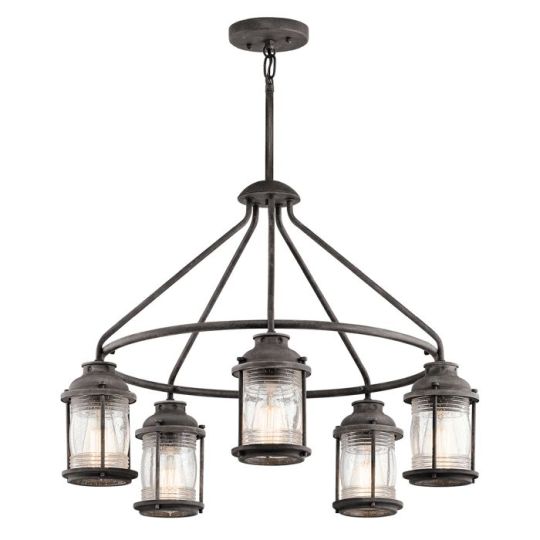 Kichler Ashland Bay 5 Light Outdoor Chandelier 