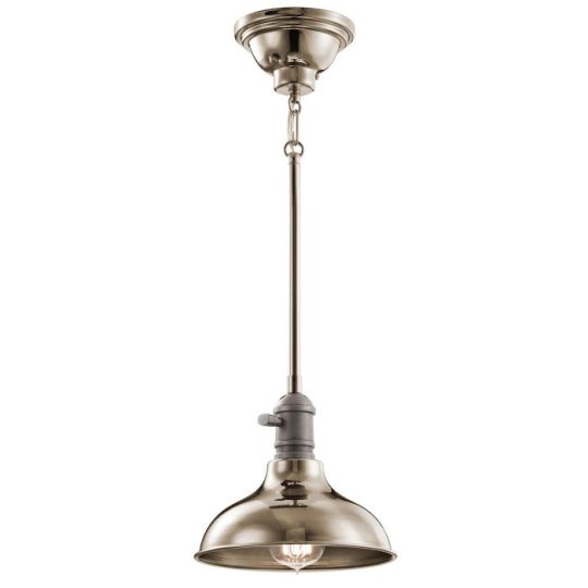 Kichler Cobson 1 Light Mini Pendant - Polished Nickel