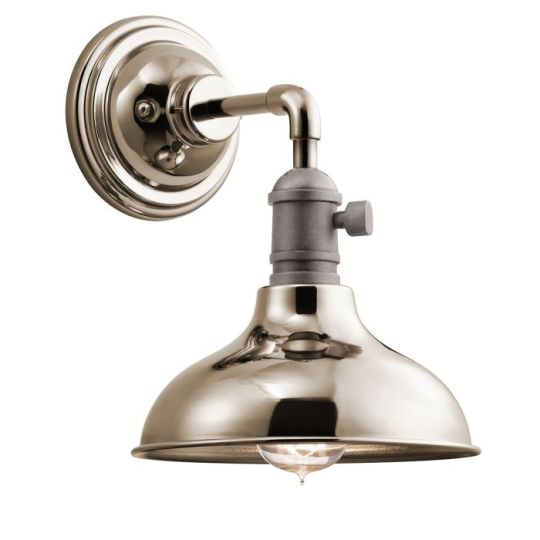 Kichler Cobson 1 Light Wall Light - Polished Nickel