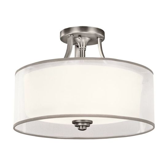 Kichler Lacey 3 Light Semi-Flush Mount - Antique Pewter
