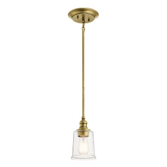 Kichler Waverly 1 Light Mini Pendant - Natural Brass