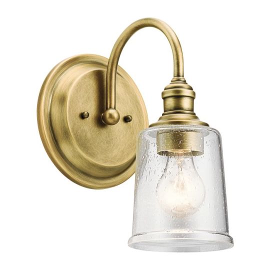 Kichler Waverly 1 Light Wall Light - Natural Brass