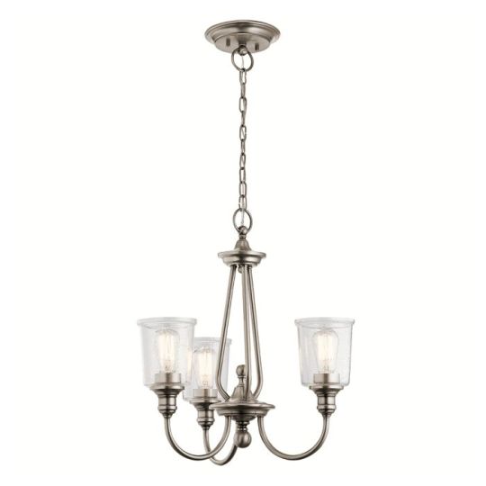 Kichler Waverly 3 Light Chandelier - Classic Pewter