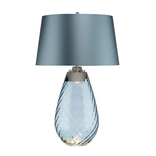 Elstead Lighting Lena 2 Light Large Blue Table Lamp LENA-TL-L-BLUE