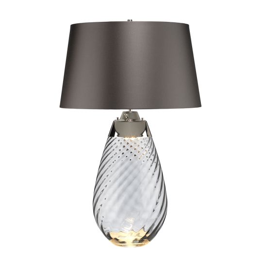 Elstead Lighting Lena 2 Light Large Smoke Table Lamp LENA-TL-L-SMOKE