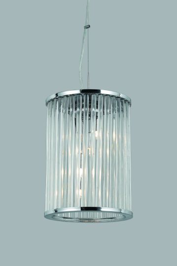 Impex LG012171/04/CH Oklahoma  Series Decorative 4 Light Chrome Ceiling Light