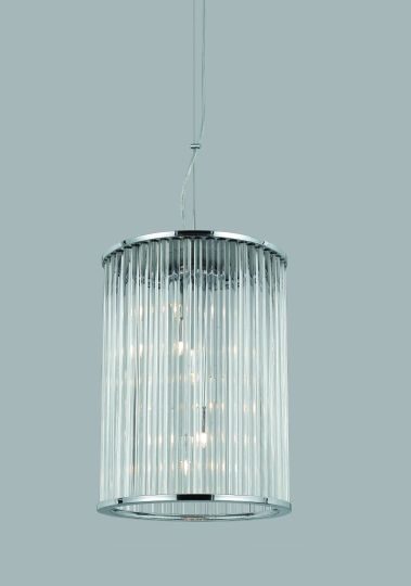 Impex LG012171/06/CH Oklahoma  Series Decorative 6 Light Chrome Ceiling Light