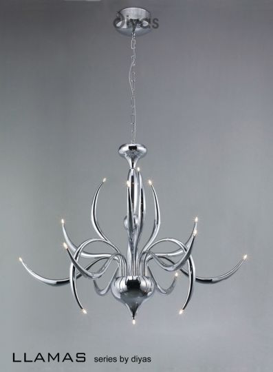 Diyas Lighting IL30141 - Llamas Pendant 15 Light Polished Chrome