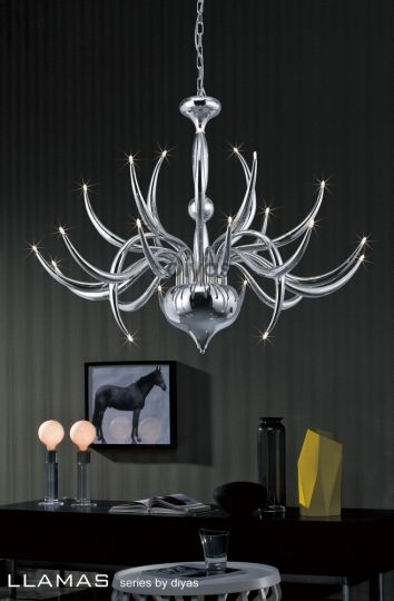Diyas Lighting IL30142 - Llamas Pendant 24 Light Polished Chrome