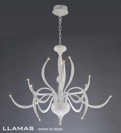 Diyas Lighting IL30151 - Llamas Pendant 15 Light White