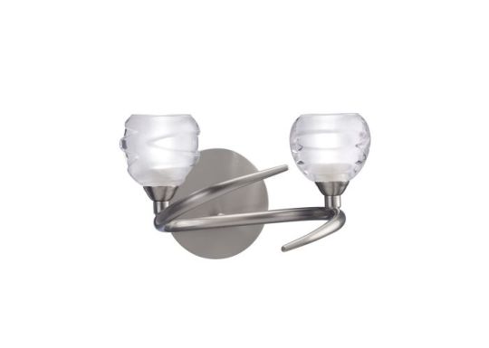 Mantra Loop Wall Lamp Switched 2 Light G9 ECO Satin Nickel
