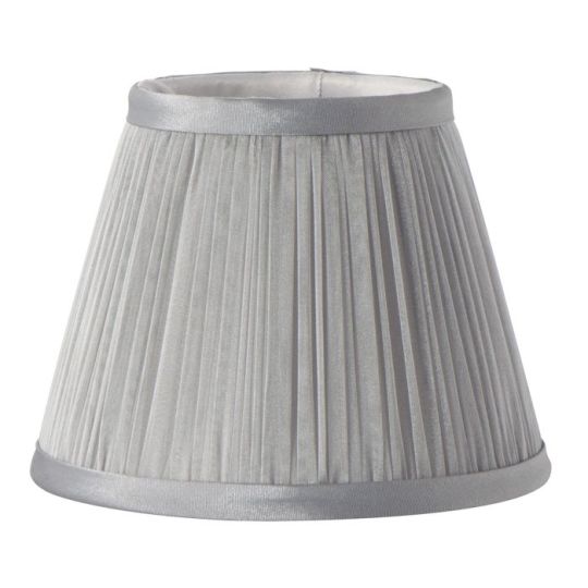 Elstead Lighting Clip Shades Pleated Grey Chiffon Candle Shade