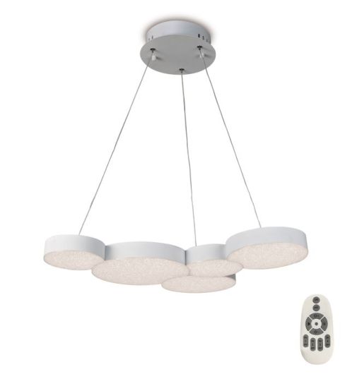 Mantra Lunas Pendant 63.5cm x 46.3cm 43W LED 3000K 2120lm RF Remote Control White 3yrs Warranty