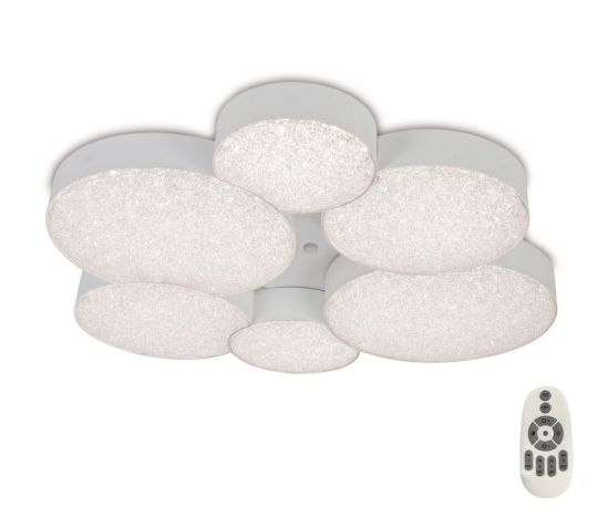 Mantra Lunas Flush Ceiling 61cm Diameter 54W LED 3000K 2830lm RF Remote Control White 3yrs Warranty