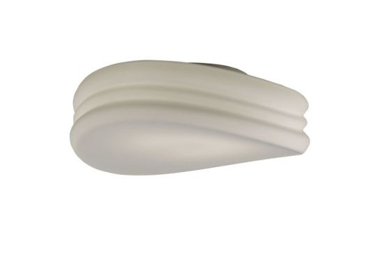 Mantra Mediterraneo Flush Ceiling / Wall 3 Light E27 Large Frosted White Glass