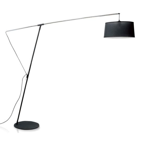 Mantra Nordica Floor Lamp E27 With Black Shade Black/Polished Chrome COLLECTION ONLY Item Weight: 16.3kg
