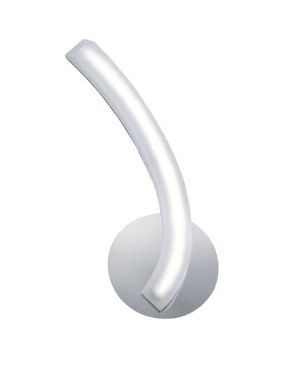 Mantra On Wall Lamp Left Switched 5W LED 3000K 500lm Polished Chrome/Frosted Acrylic 3yrs Warranty