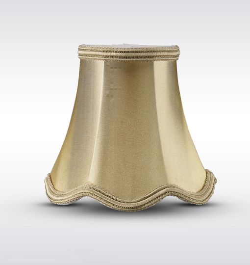 Diyas ILS10615 Onida Clip-On Fabric Shade Gold Shimmer Finish 70/130mm x 120mm