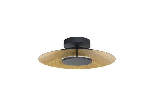 Mantra Orion Ceiling 25cm Round 8W LED 3000K 560lm Wood/Black 3yrs Warranty