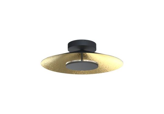 Mantra Orion Ceiling 25cm Round 8W LED 3000K 560lm Gold Leaf/Black 3yrs Warranty