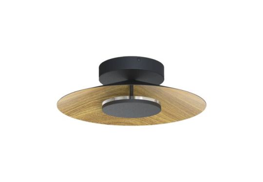 Mantra Orion Ceiling 40cm Round 20W LED 3000K 1400lm Wood/Black 3yrs Warranty