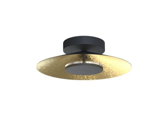 Mantra Orion Ceiling 40cm Round 20W LED 3000K 1400lm Gold Leaf/Black 3yrs Warranty