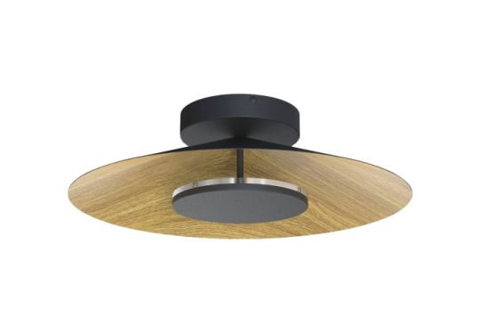 Mantra Orion Ceiling 55cm Round 24W LED 3000K 1680lm Wood/Black 3yrs Warranty