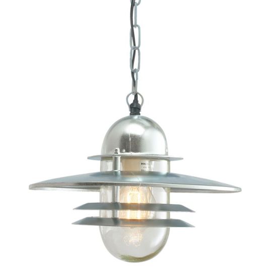 Norlys Oslo 1 Light Chain Lantern - Galvanised