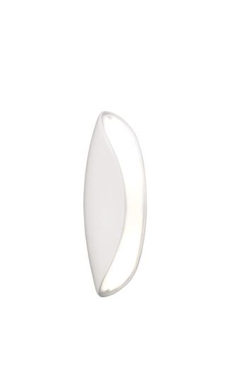 Mantra Pasion Wall Lamp 2 Light E27 Gloss White/White Acrylic/Polished Chrome CFL Lamps INCLUDED