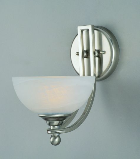 Impex PG00532/01/WB Texas  Series Decorative 1 Light Satine Nickel Wall Light