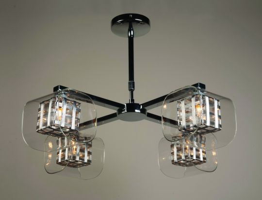Impex PGH01515/04A/CH Avignon  Series Decorative 4 Light Chrome Ceiling Light