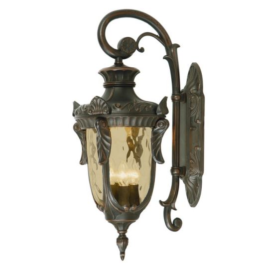Elstead Lighting Philadelphia 3 Light Large Down Wall Lantern - Old Bronze