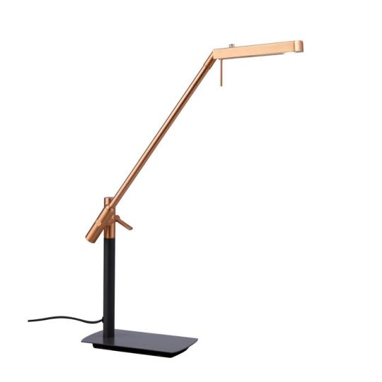 Mantra Phuket Table Lamp 1 Light 7W LED 3000K 600lm Touch Dimmer Copper/Anthracite 3yrs Warranty