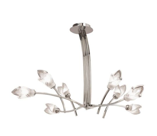 Mantra Pietra Pendant 4 Arm 8 Light G9 Polished Chrome