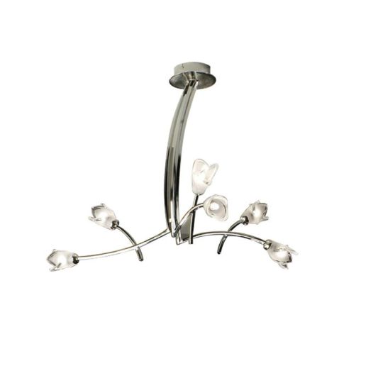 Mantra Pietra Pendant 3 Arm 6 Light G9 Polished Chrome