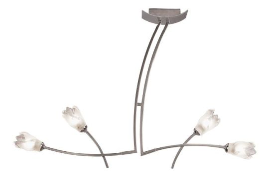 Mantra Pietra Linear Pendant 2 Arm 4 Light G9 Polished Chrome