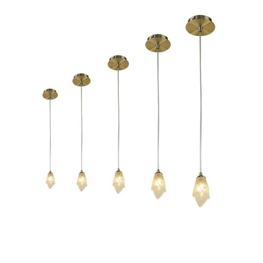 Mantra Pietra Pendant 1 Light G9 Antique Brass