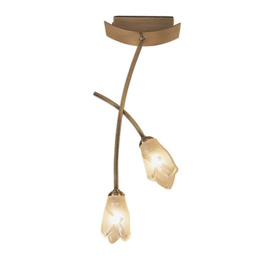 Mantra Pietra Ceiling 2 Light G9 Antique Brass