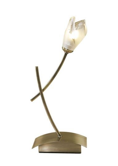 Mantra Pietra Table Lamp 1 Light G9 Antique Brass