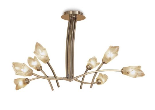 Mantra Pietra Pendant 4 Arm 8 Light G9 Antique Brass