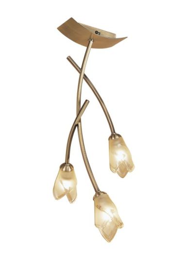 Mantra Pietra Ceiling 3 Light G9 Antique Brass