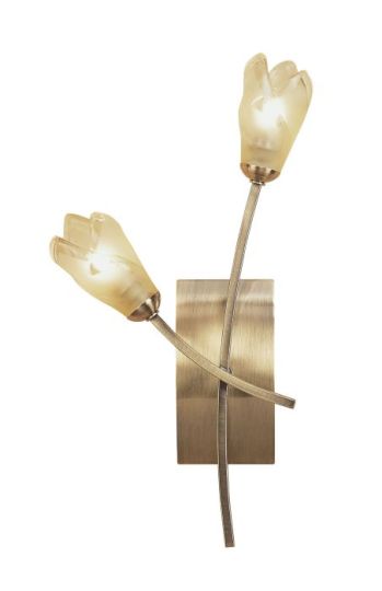 Mantra Pietra Wall Lamp Switched 2 Light G9 Antique Brass