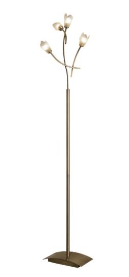 Mantra Pietra Floor Lamp 4 Light G9 Antique Brass NOT LED/CFL Compatible