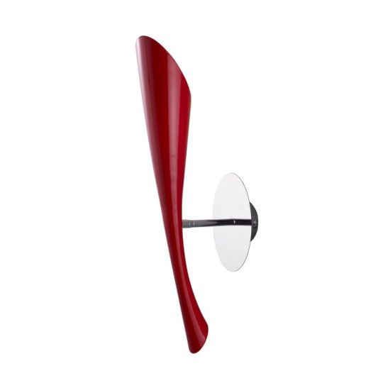 Mantra Pop Wall Lamp Switched 1 Light E27 Gloss Red/White Acrylic/Polished Chrome CFL Lamps INCLUDED