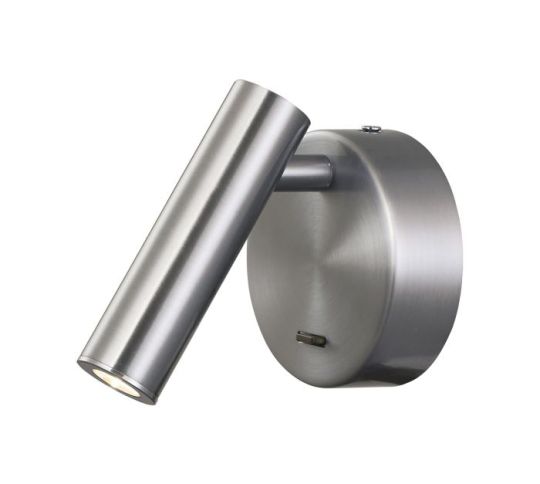 Mantra Prea Wall/Reading Light 3W LED 3000K 210lm Switched Satin Nickel 3yrs Warranty