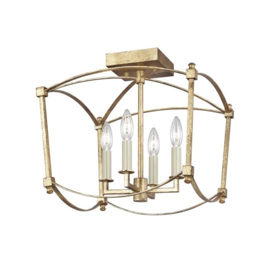 Feiss Thayer 4 Light Semi-Flush Mount