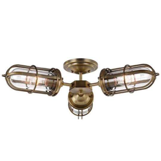 Feiss Urban Restoration 3 Light Semi Flush
